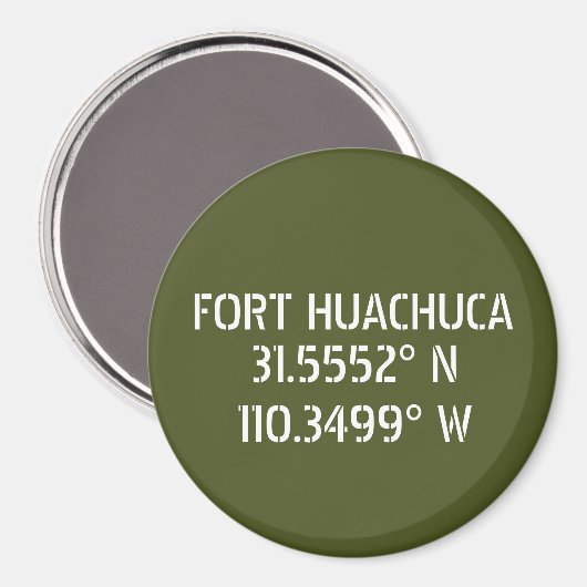 Fort Huachuca Latitude Longitude Magneet (Voorkant / Achterkant)