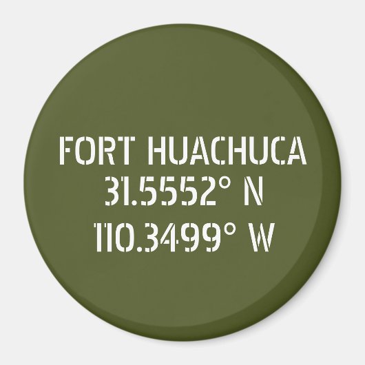 Fort Huachuca Latitude Longitude Magneet (Voorkant)