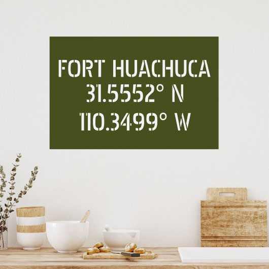 Fort Huachuca Latitude Longitude Poster (Keuken)
