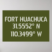 Fort Huachuca Latitude Longitude Poster (Voorkant)