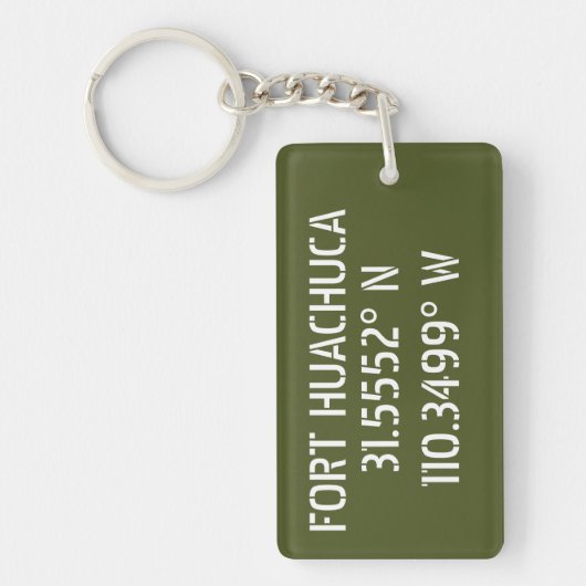 Fort Huachuca Latitude Longitude Sleutelhanger (Voorkant)