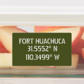 Fort Huachuca Latitude Longitude Waterdicht Labels (Aangebracht)