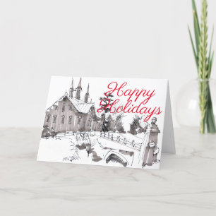 Fort Hunter Barn Sketch #130601 Feestdagen Kaart