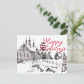 Fort Hunter Barn Sketch #130601 Feestdagenkaart (Staand voorkant)