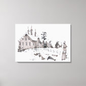 Fort Hunter Schuur Schets / Kunstenaar Larry Lerew Canvas Afdruk (Voorkant)