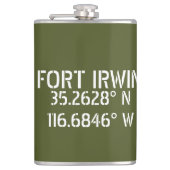 Fort Irwin Latitude Longitude Heupfles (Voorkant)