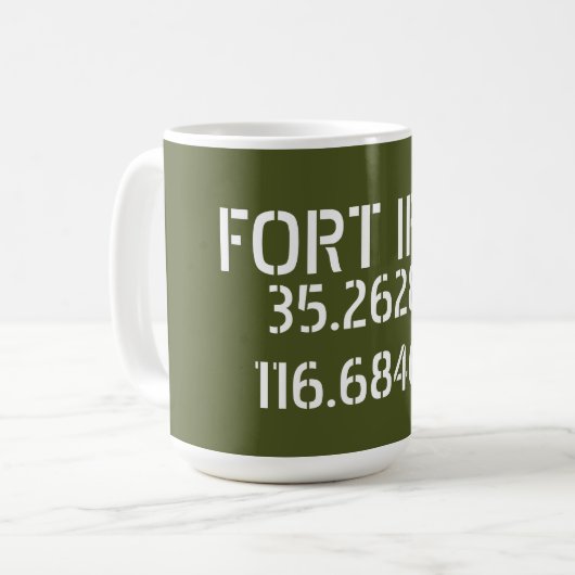Fort Irwin Latitude Longitude Koffiemok (Voorkant links)