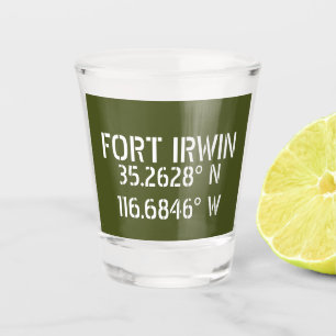 Fort Irwin Latitude Longitude Onderzetter Shot Glas