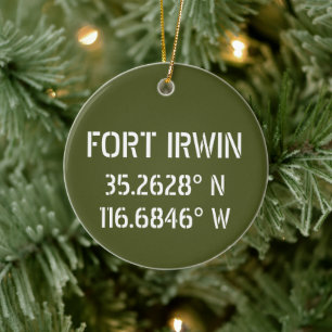 Fort Irwin Latitude Longitude, op maat gesneden Keramisch Ornament