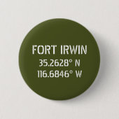 Fort Irwin Latitude Longitude Ronde Button 5,7 Cm (Voorkant)