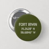 Fort Irwin Latitude Longitude Ronde Button 5,7 Cm (Voorkant /achterkant)