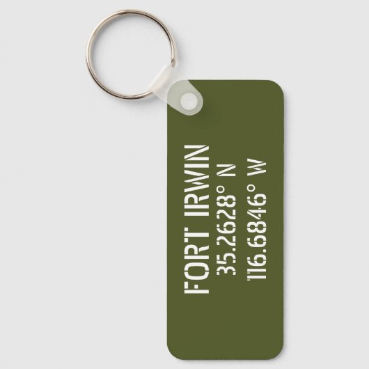 Fort Irwin Latitude Longitude Sleutelhanger (Voorkant)