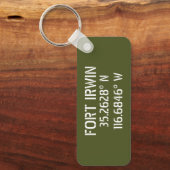 Fort Irwin Latitude Longitude Sleutelhanger (Voorkant)