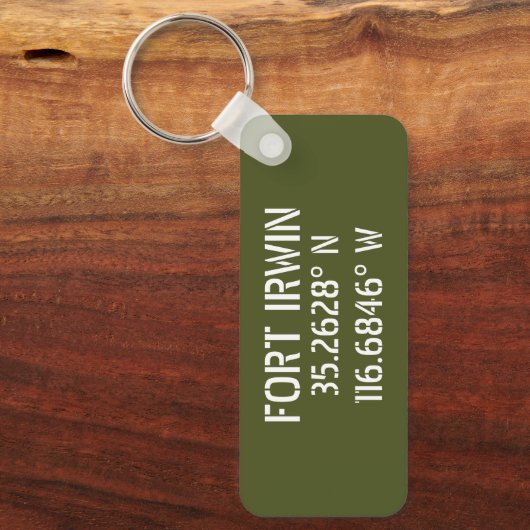 Fort Irwin Latitude Longitude Sleutelhanger (Voorkant)