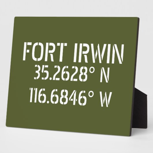 Fort Irwin Latitude Longitude Tabletop Fotoplaat (Zijkant)