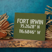 Fort Irwin Latitude Longitude Tabletop Fotoplaat (Zijkant)