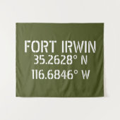 Fort Irwin Latitude Longitude Wandkleed (Voorkant (horizontaal))