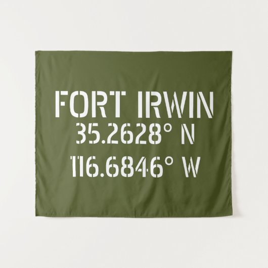 Fort Irwin Latitude Longitude Wandkleed (Voorkant (horizontaal))
