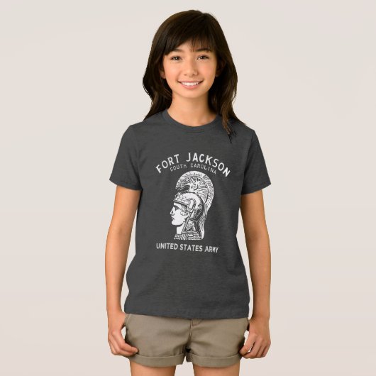 Fort Jackson Vintage White Tri-Blend Shirt (Voorkant volledig)