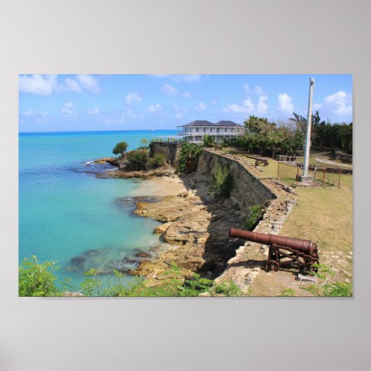Fort James in Antigua Canvas Print (Voorkant)