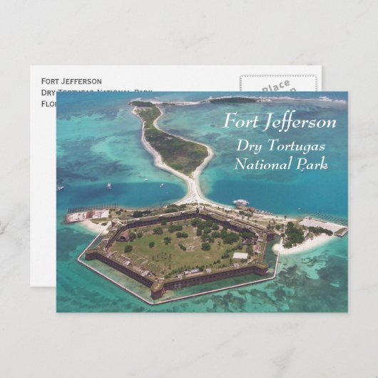 Fort Jefferson Dry Tortugas Briefkaart (Voorkant / Achterkant)