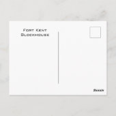 Fort Kent Blockhouse Aroostook County Maine Briefkaart (Achterkant)
