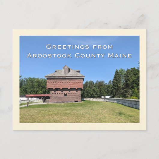 Fort Kent Blockhouse Aroostook County Maine Briefkaart (Voorkant)