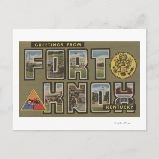 Fort Knox, Kentucky - Grote lettertjes Briefkaart (Voorkant)