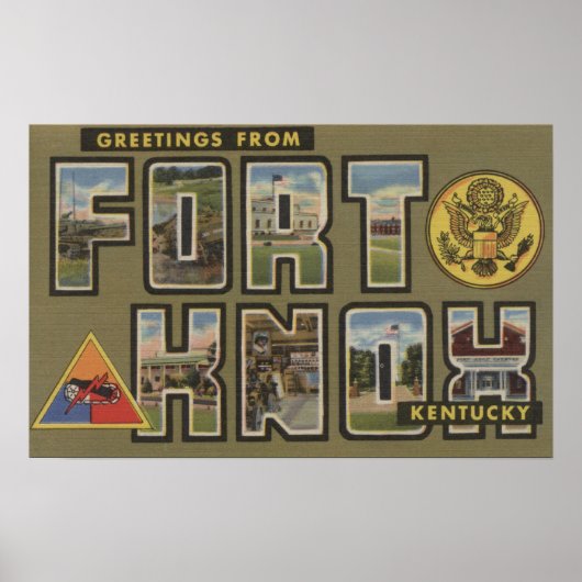 Fort Knox, Kentucky - Grote lettertjes Poster (Voorkant)