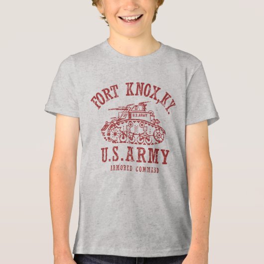 Fort Knox Red Tri-Blend Shirt (Voorkant)