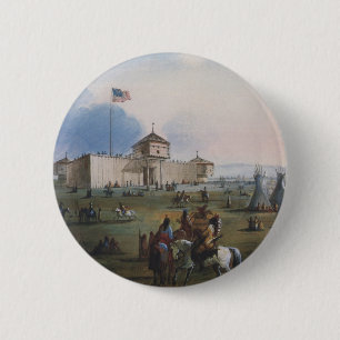 Fort Laramie, Sublette Fort, Fort William, Miller Ronde Button 5,7 Cm