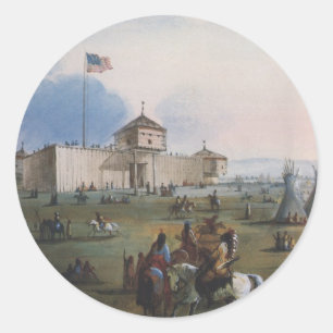 Fort Laramie, Sublette Fort, Fort William, Miller Ronde Sticker