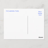 Fort Lauderdale Beach Florida Post Card Briefkaart (Achterkant)