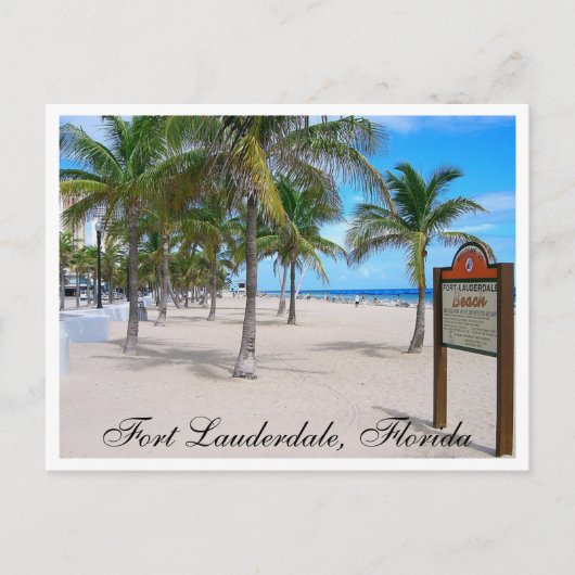 Fort Lauderdale Beach Florida Post Card Briefkaart (Voorkant)