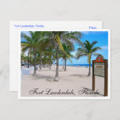 Fort Lauderdale Beach Florida Post Card Briefkaart (Voorkant / Achterkant)