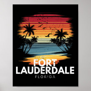 Fort Lauderdale Beach Florida Surfplank Surfen Vi Poster