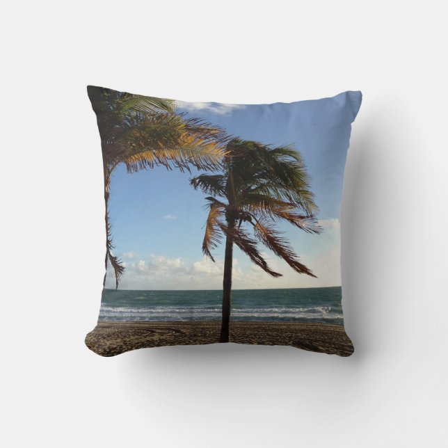 Fort Lauderdale Beach Palms Pillow Kussen (Voorkant)