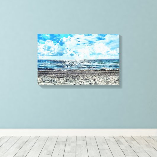 Fort Lauderdale Beach Uitgerekt Canvas (Insitu (Houten vloer))