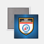 Fort Lauderdale Flag Magneet (Voorkant / Achterkant)