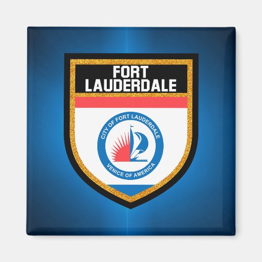Fort Lauderdale Flag Magneet (Voorkant)
