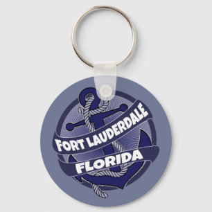 Fort Lauderdale Florida anchor swirl sleutelhanger