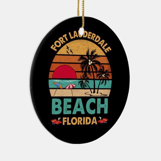 Fort Lauderdale Florida Beach FL Novelty Keramisch Ornament (Rechts)