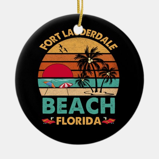 Fort Lauderdale Florida Beach FL Novelty Keramisch Ornament (Voorkant)
