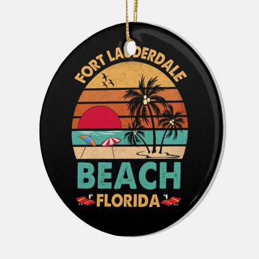Fort Lauderdale Florida Beach FL Novelty Keramisch Ornament (Links)