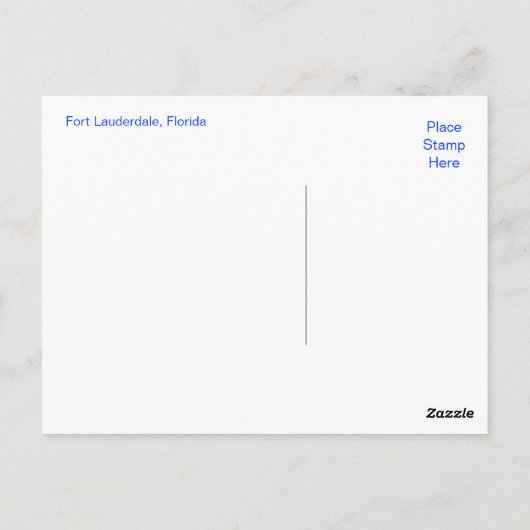 Fort Lauderdale Florida Beach & Ocean Briefkaart (Achterkant)