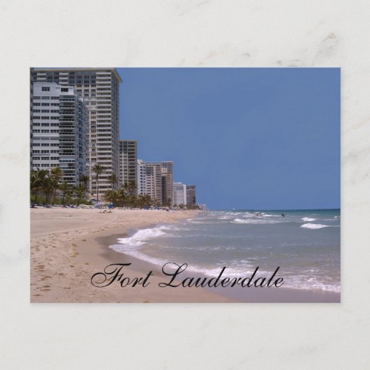 Fort Lauderdale Florida Beach & Ocean Briefkaart (Voorkant)
