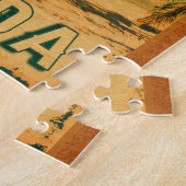 Fort Lauderdale Florida Beach Retro Tropische jare Legpuzzel (Zijkant)