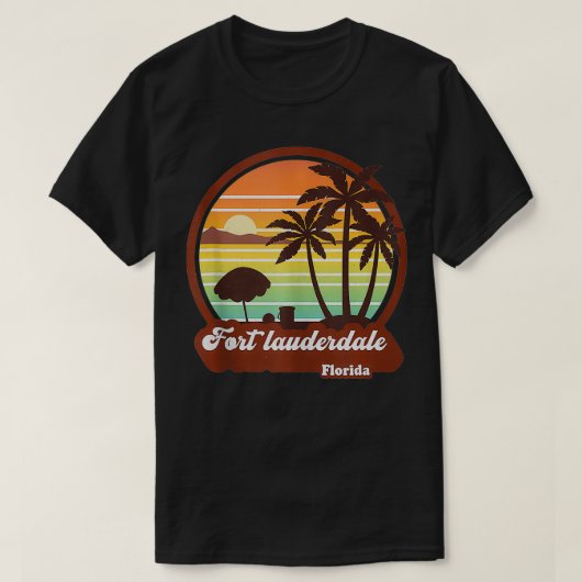 Fort Lauderdale Florida Beach Souvenir T-shirt (Design voorkant)