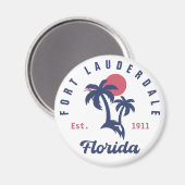 Fort Lauderdale Florida Beach Tropische Souvenirs Magneet (Voorkant / Achterkant)