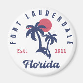 Fort Lauderdale Florida Beach Tropische Souvenirs Magneet (Voorkant)